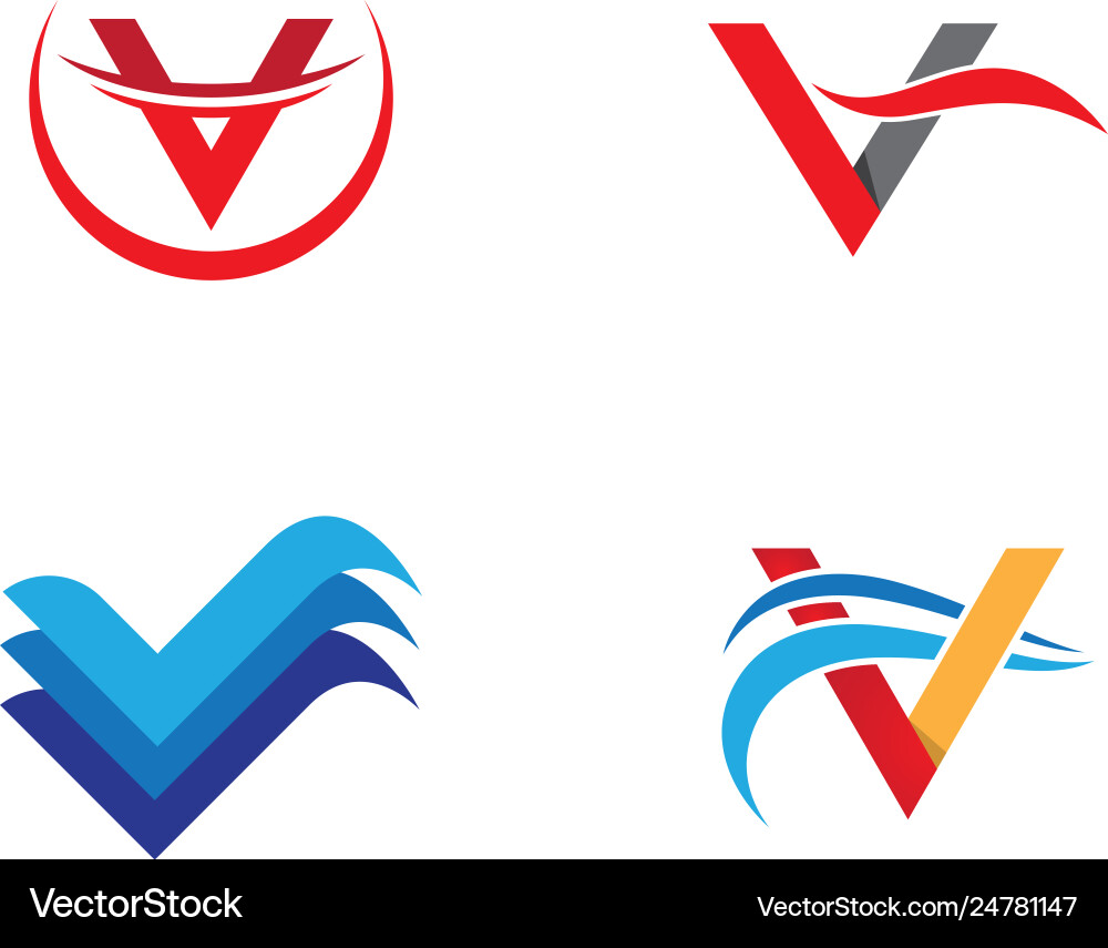 Letter v symbol design Vector Image
