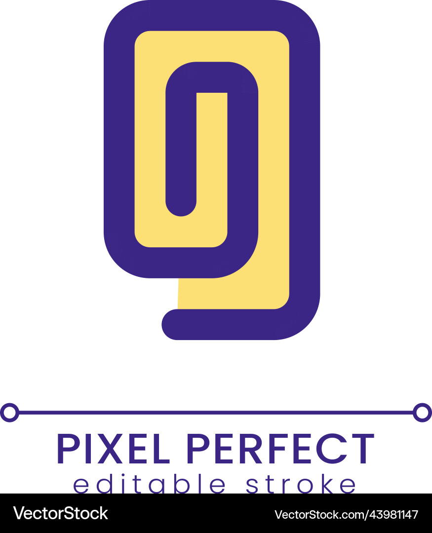 Paperclip pixel perfect rgb color ui icon Paperclip pixel perfect rgb color ui icon vector image