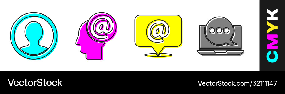 Set create account screen mail and e-mail Set create account screen mail and e-mail vector image