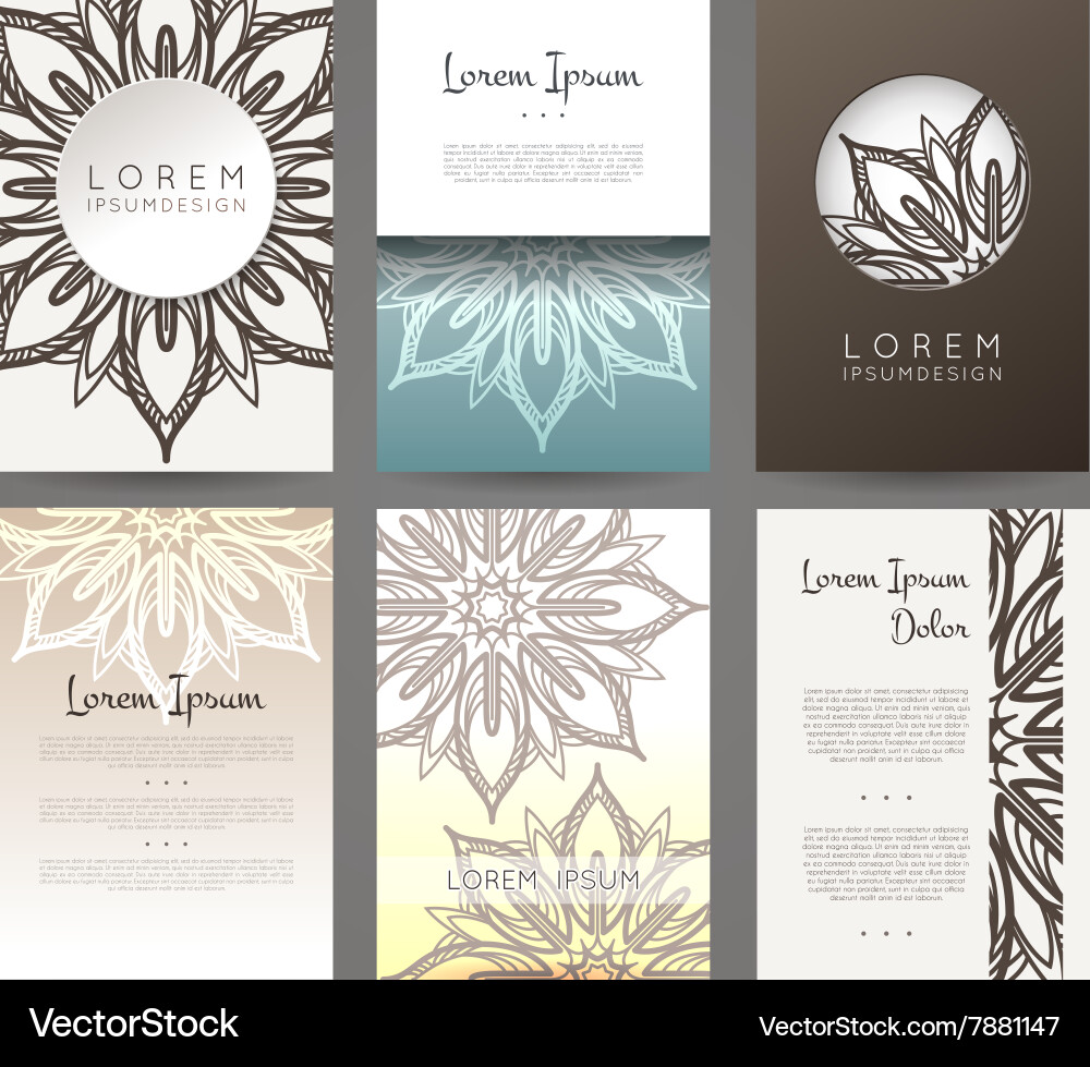 Set of design templates brochures Vector Image