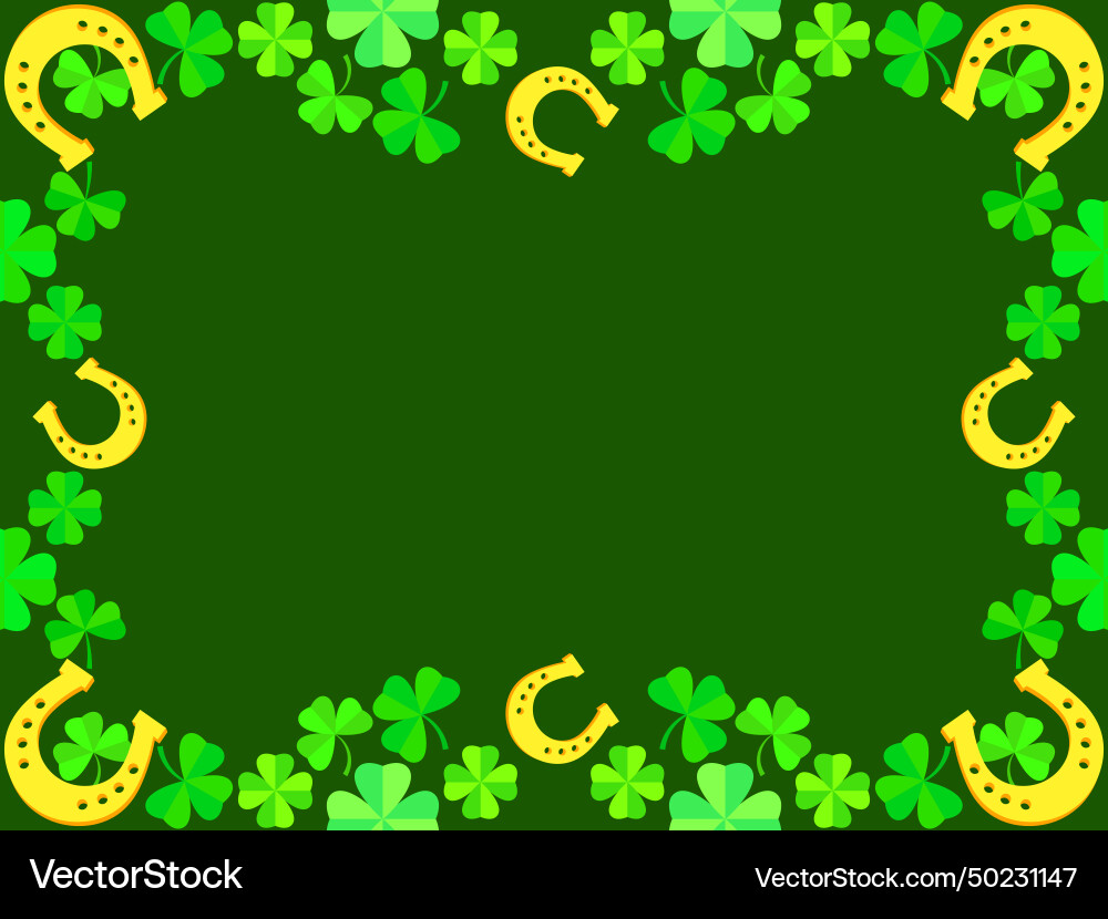 St patricks Tagesrahmen mit Kleeblättern St patricks Tagesrahmen mit Kleeblättern vektorbild
