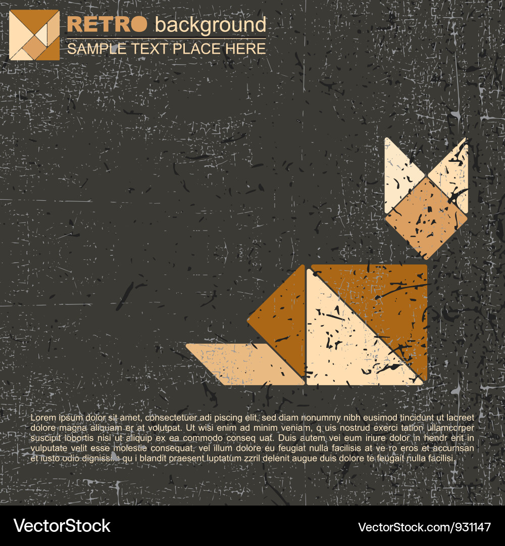 Tangram cat Vector Image