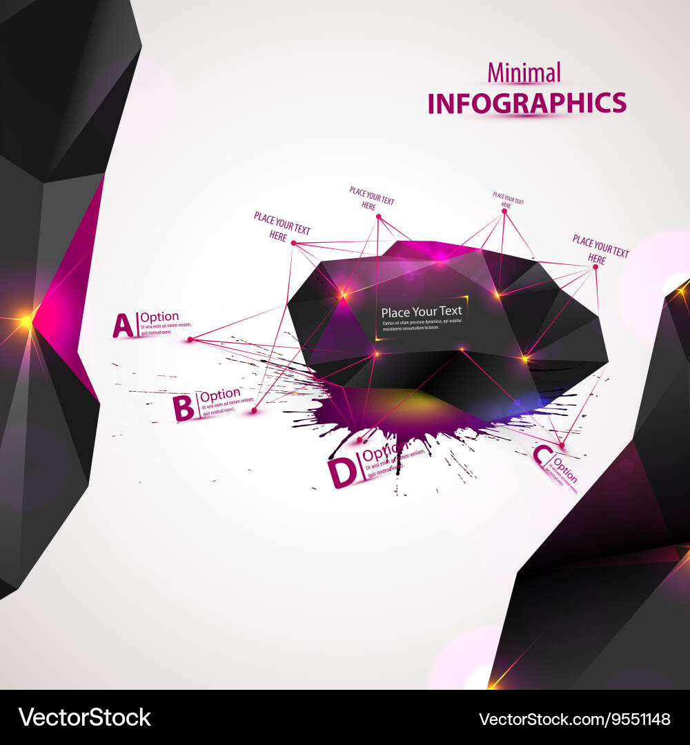 3d abstract mesh background with circles Vector Image