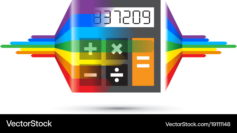 Abstract arrow calculator design Vector Image