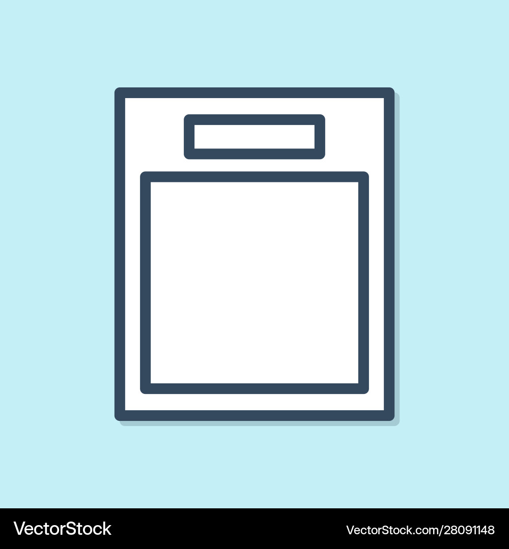 Blue line empty form icon isolated on Blue line empty form icon isolated on Vector Image