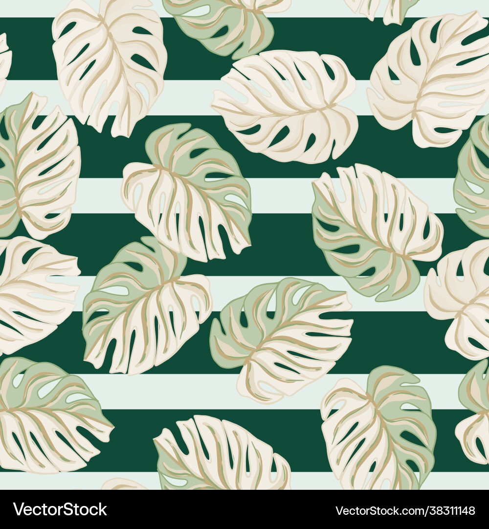 Foliage tropical seamless pattern with random Foliage tropical seamless pattern with random vector image