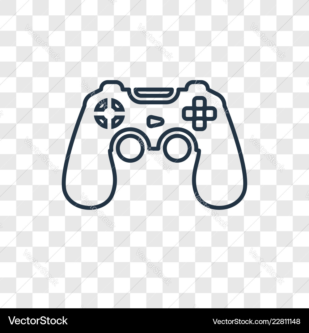 Game controller concept linear icon isolated Game controller concept linear icon isolated vector image