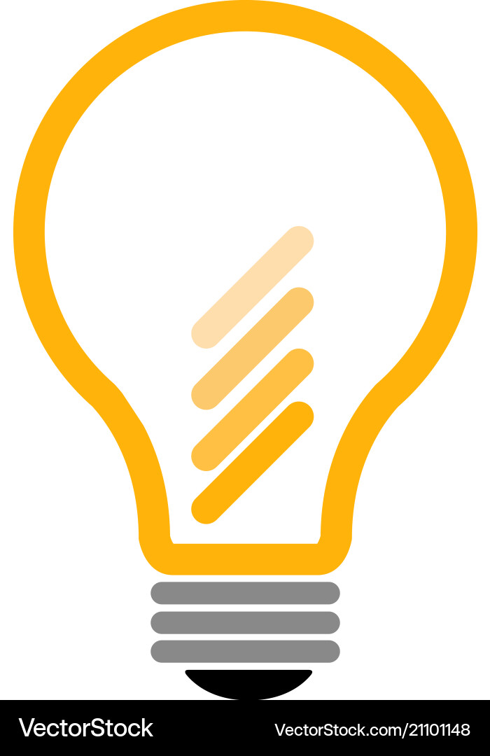 Isolated lightbulb icon Vector Image