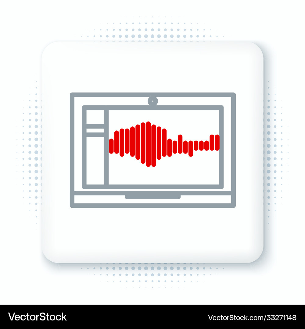 Line sound or audio recorder editor software Line sound or audio recorder editor software vector image