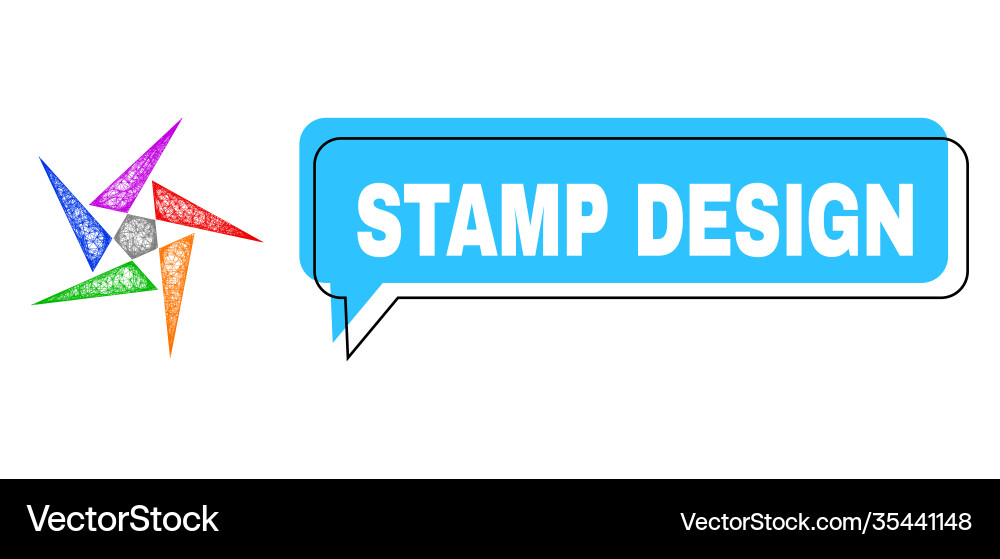 Misplaced stamp design conversation frame and net Misplaced stamp design conversation frame and net vector image