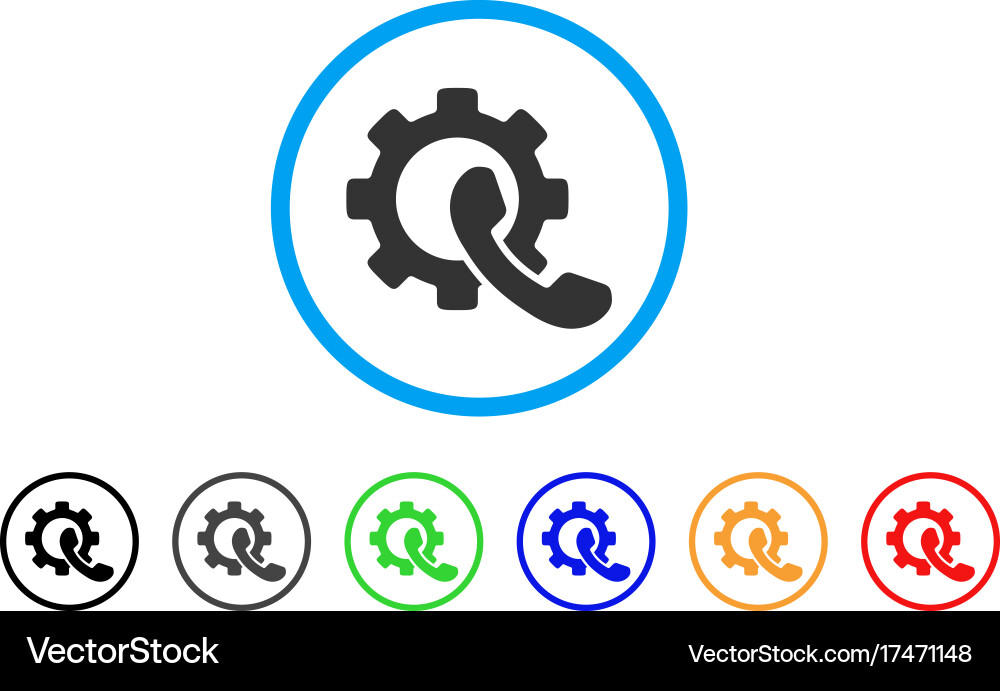 Phone configuration rounded icon Vector Image