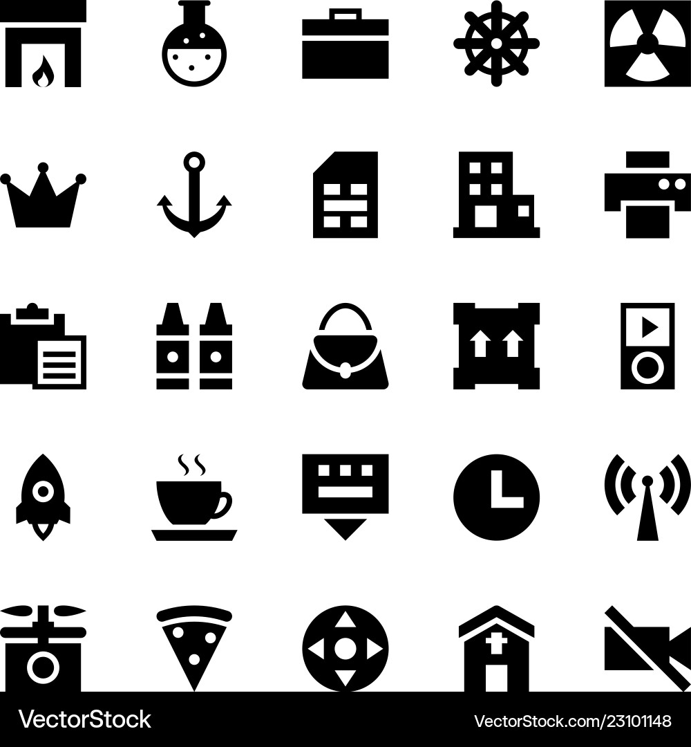 Responsive interface icons collection Vector Image