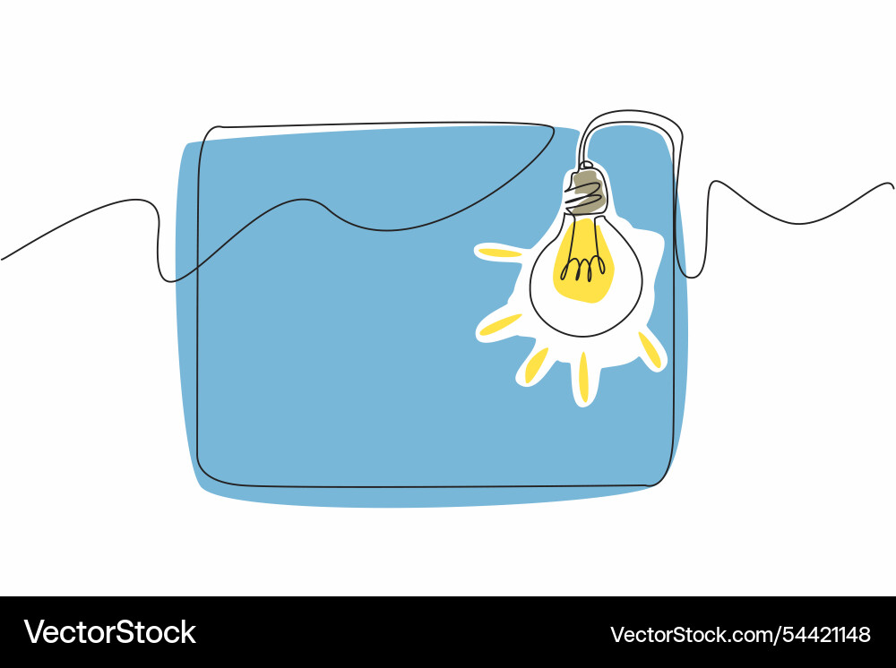 Single continuous line drawing of rectangle Single continuous line drawing of rectangle vector image
