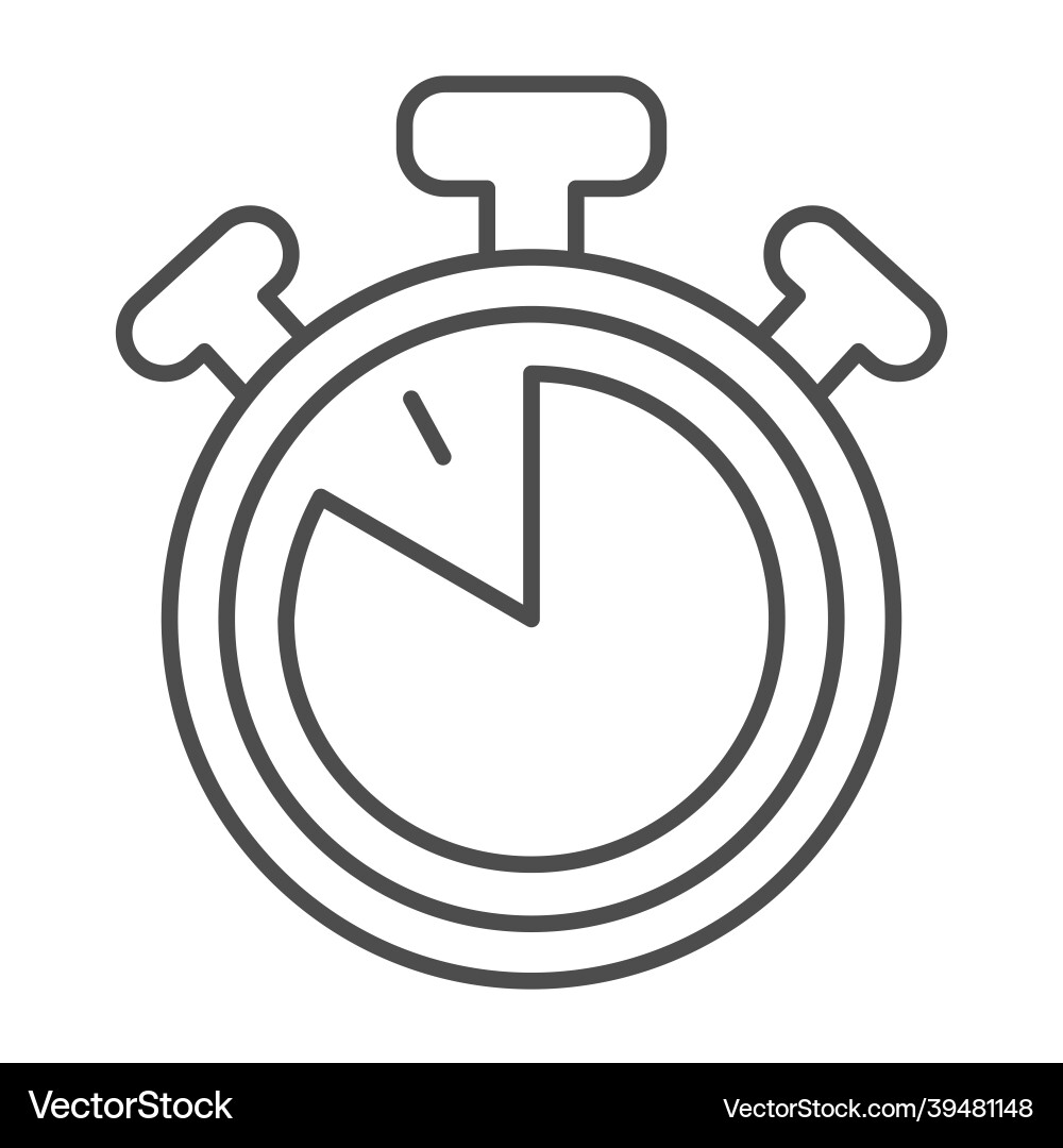 Stopwatch with buttons 50 seconds timer vector image