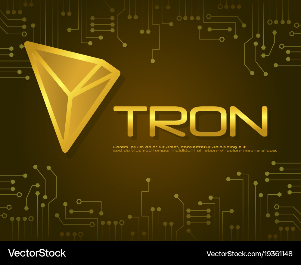 Tron blockchain design background collection vector image