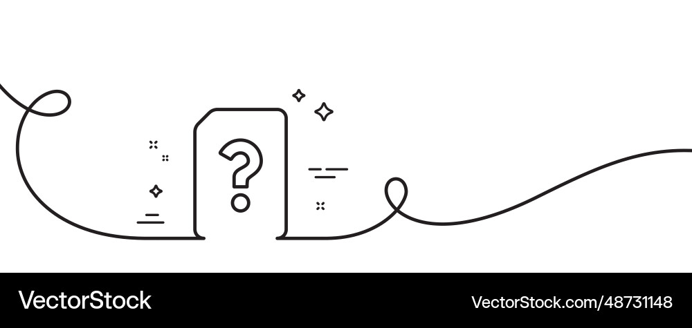 Unknown document line icon file with question Unknown document line icon file with question vector image
