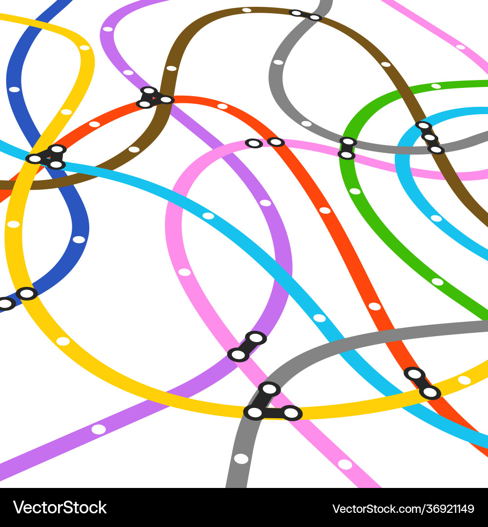 Abstract color metro scheme in perspective Abstract color metro scheme in perspective Vector Image