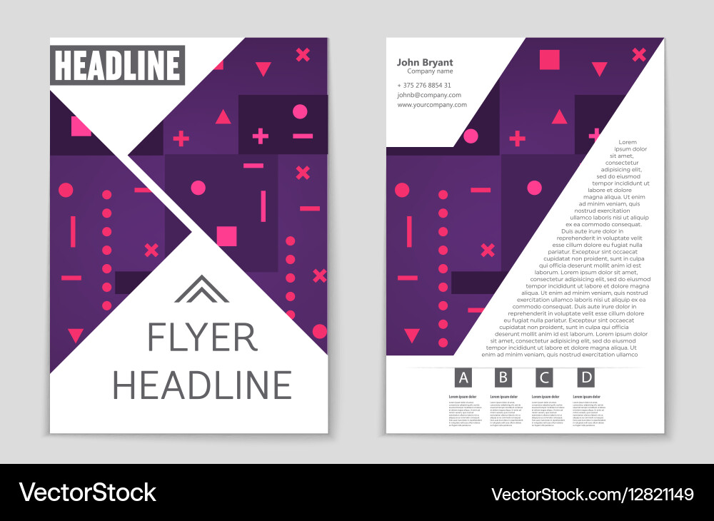 Abstract layout background set for art Vector Image