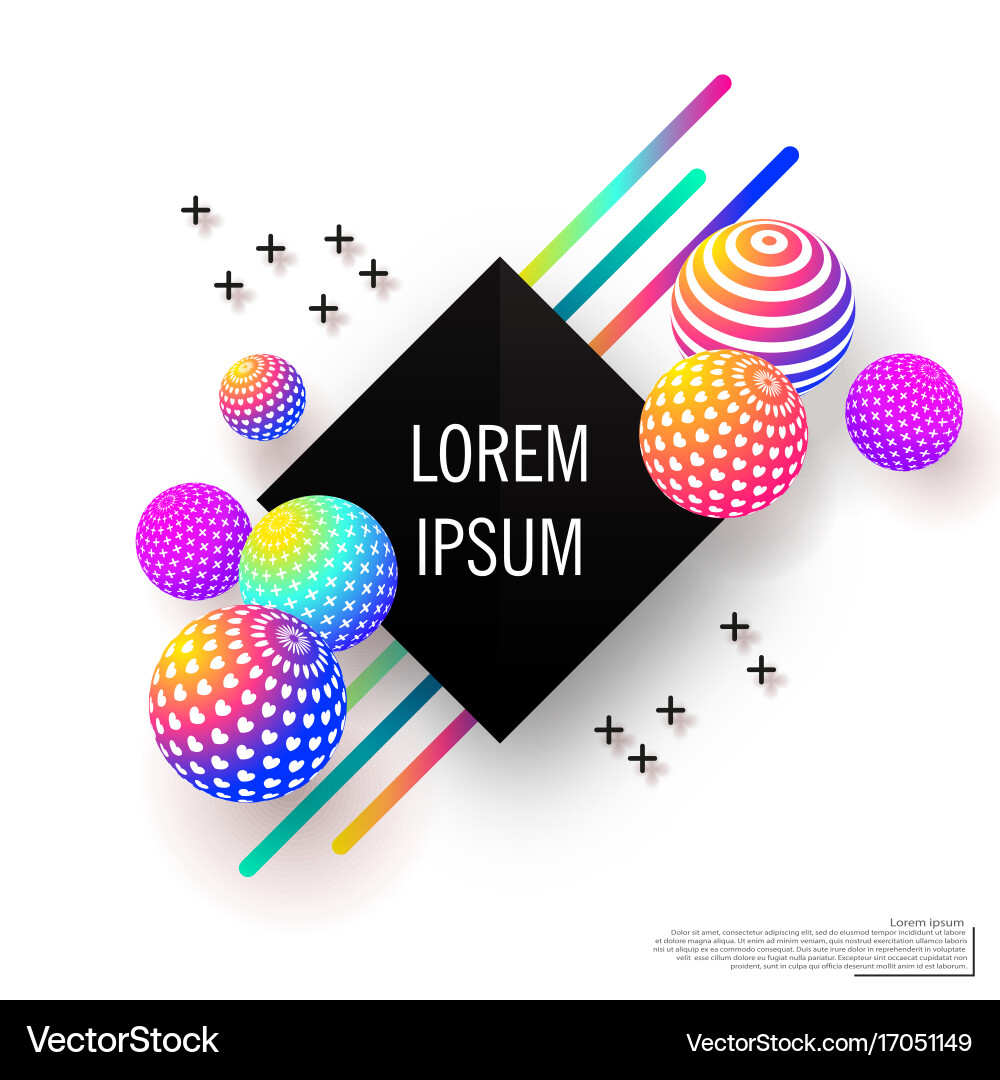 Abstract multicolored background with decorative Vector Image