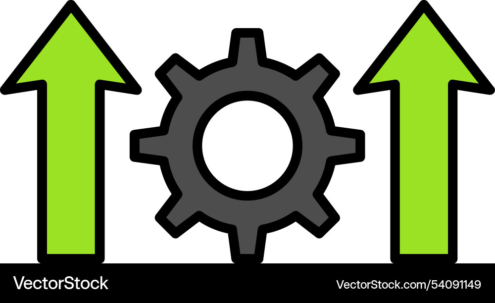 Automation line filled icon design Vector Image