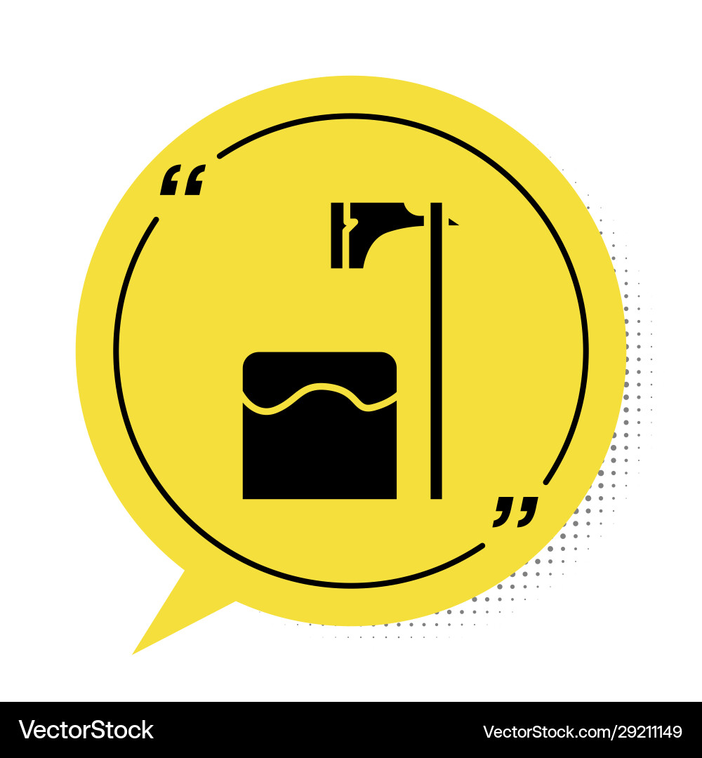 Black executioner axe in tree block icon isolated Vector Image