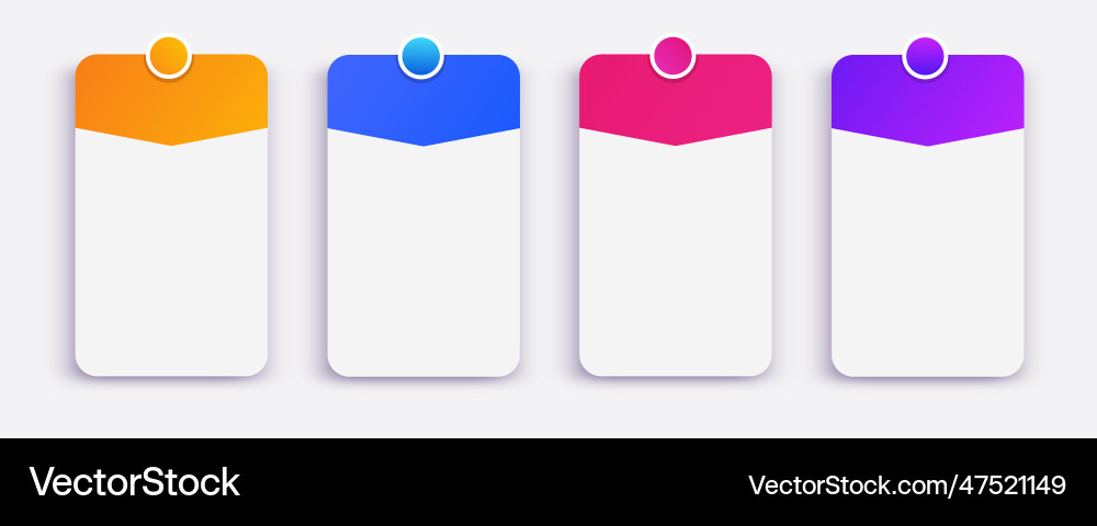 Card frame set with for information Card frame set with for information vector image