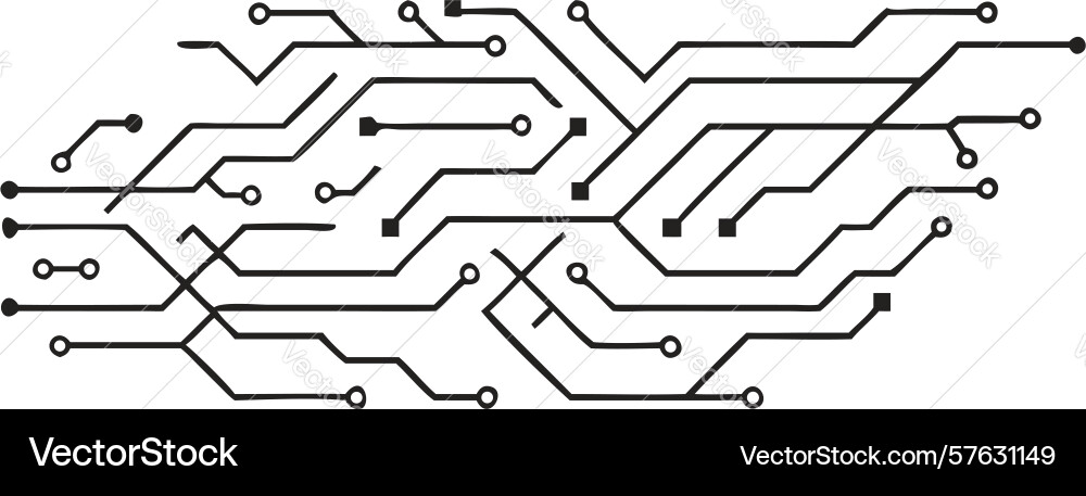 Circuit board lines abstract technology network vector image