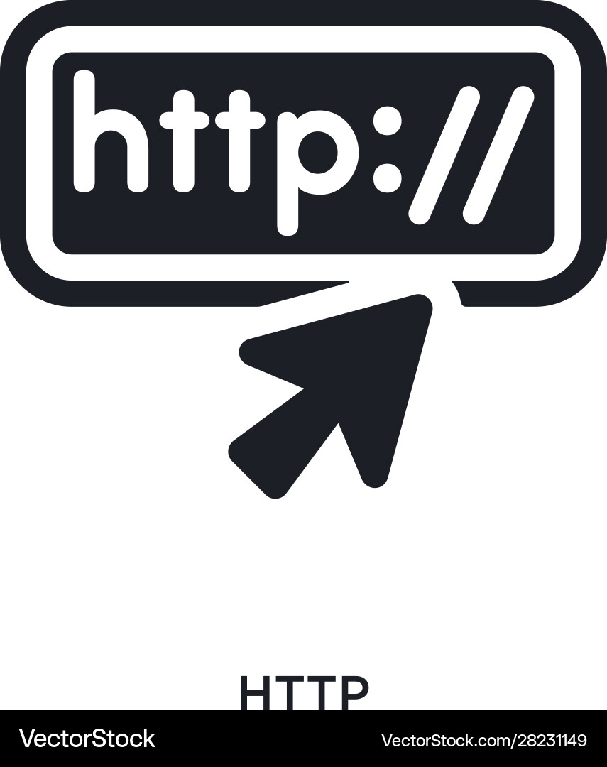 HTTP Icon - Simple Web Symbol vector image