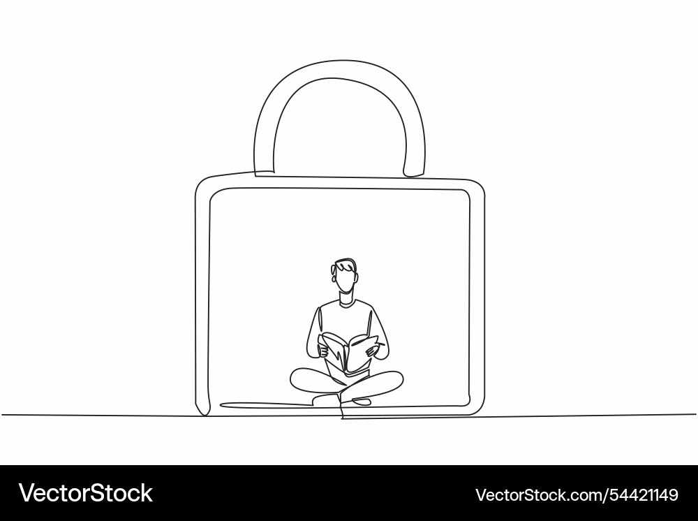 International world introvert day one continuous International world introvert day one continuous vector image