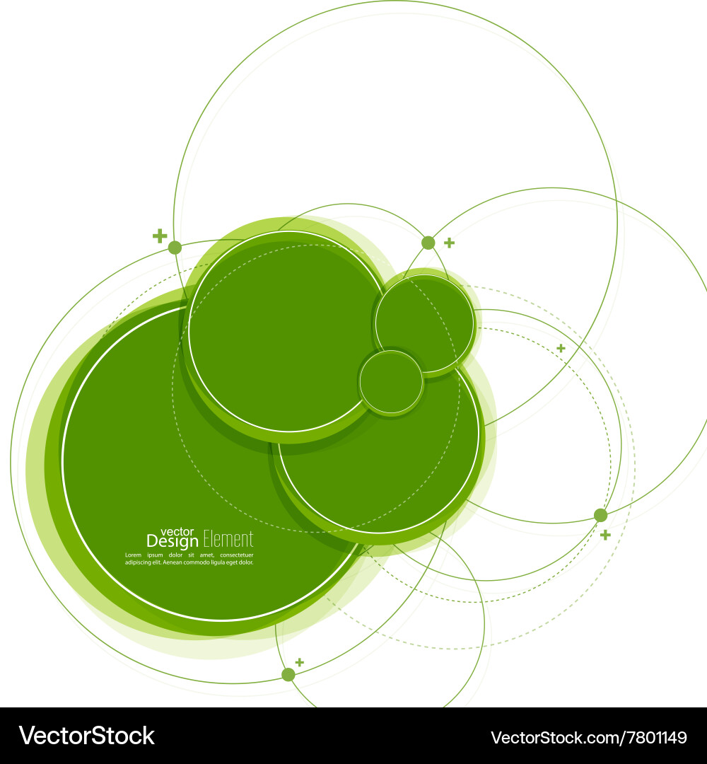 Overlapping Circles - Abstract Background vector image