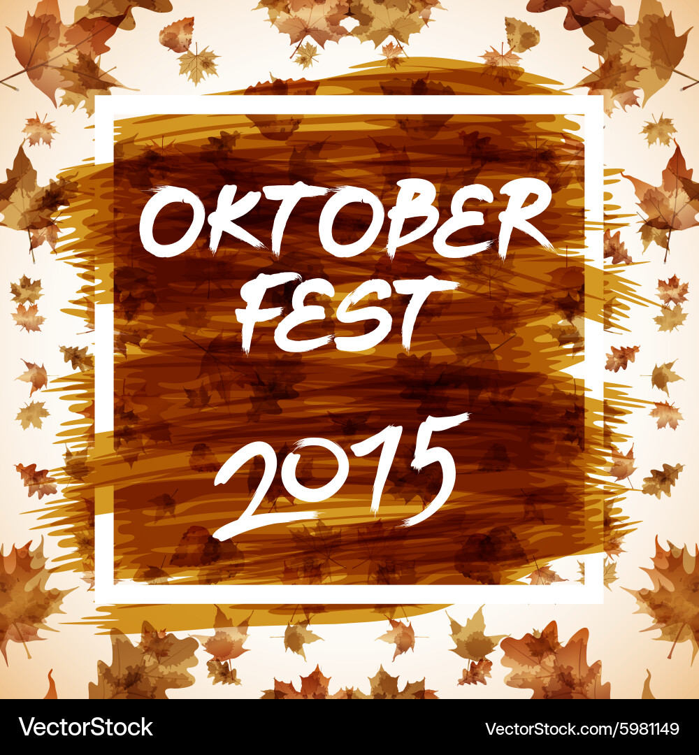 Patch with checkered pattern and text oktoberfest Vector Image