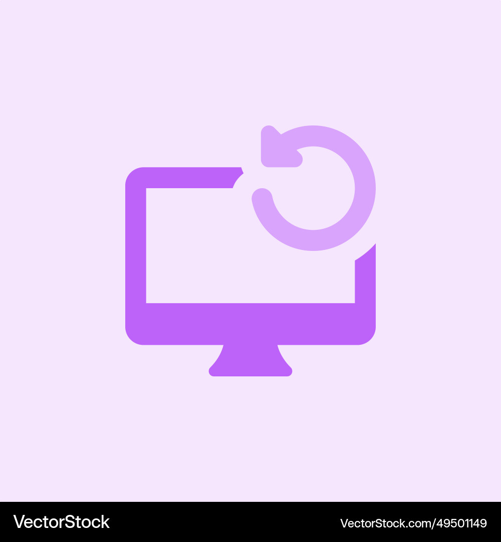 Reloading desktop for new updates Vector Image