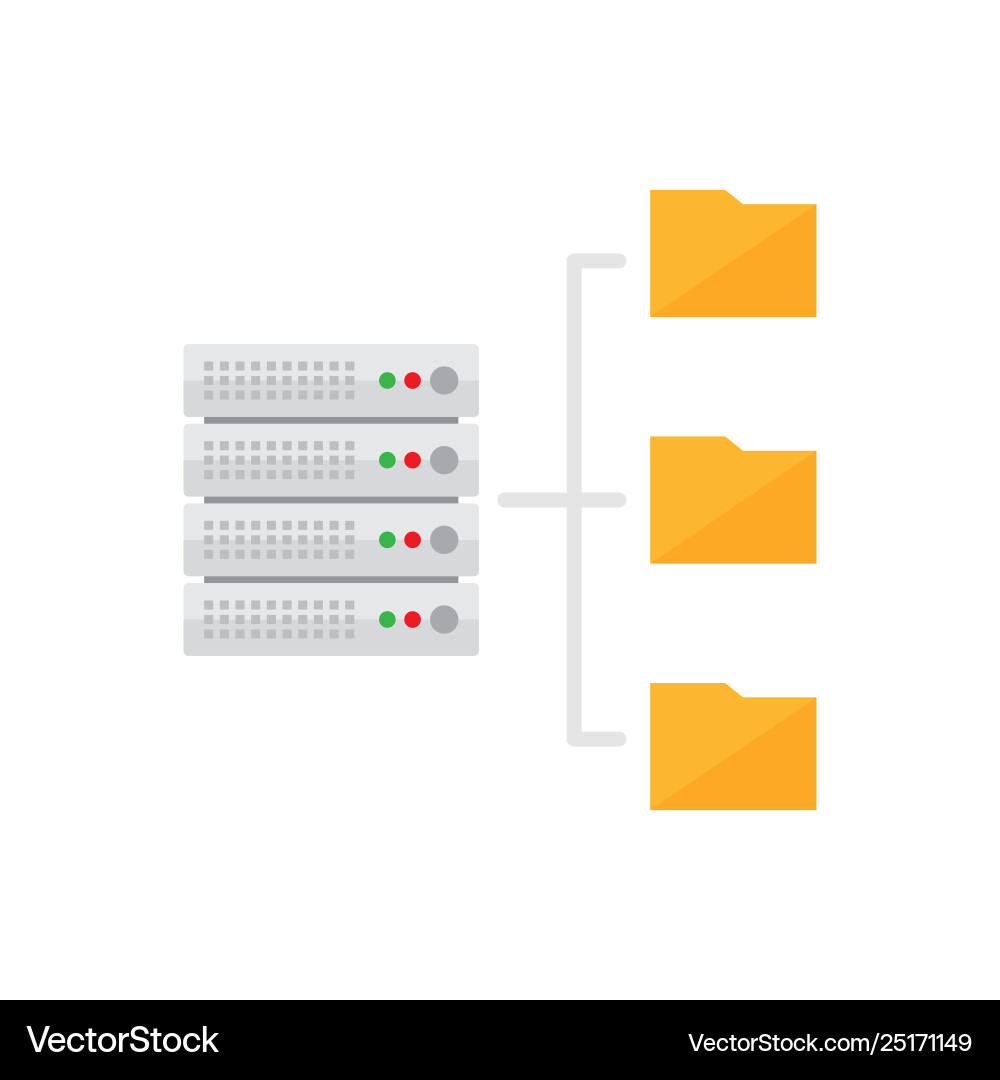 Server hosting database icon Server hosting database icon vector image
