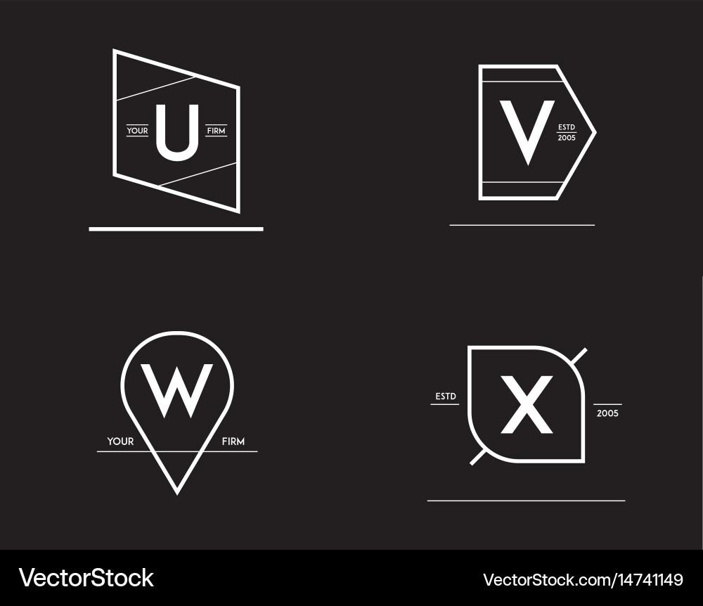 Set minimale geometrische gefütterte Vorlage für Hipster Vektorbild