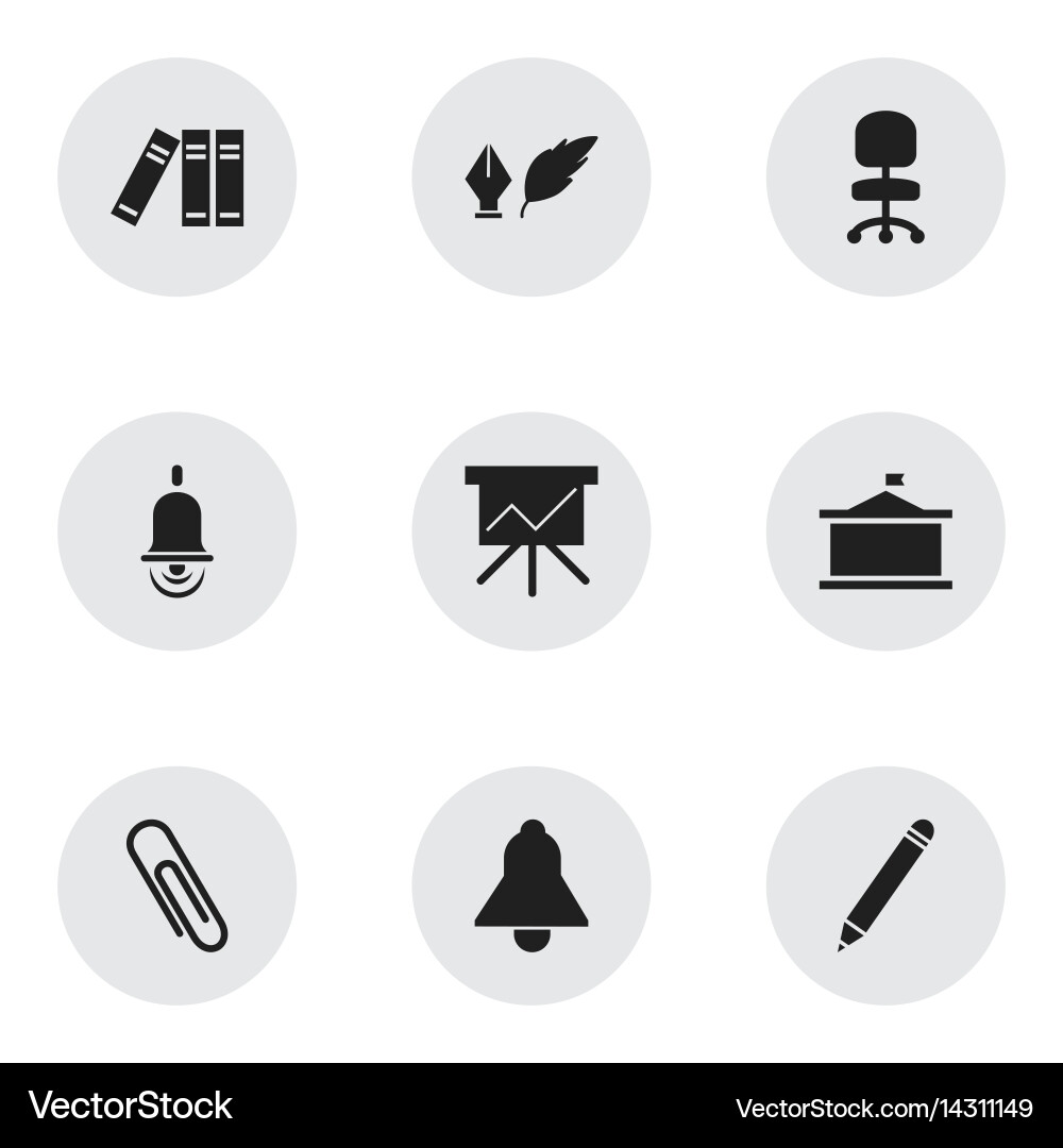 Set of 9 editable science icons includes symbols vector image