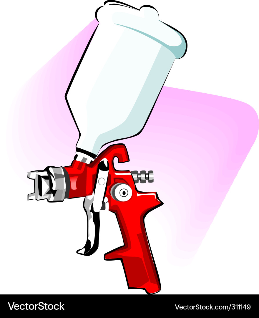 Spraying gun Royalty Free Vector Image - VectorStock