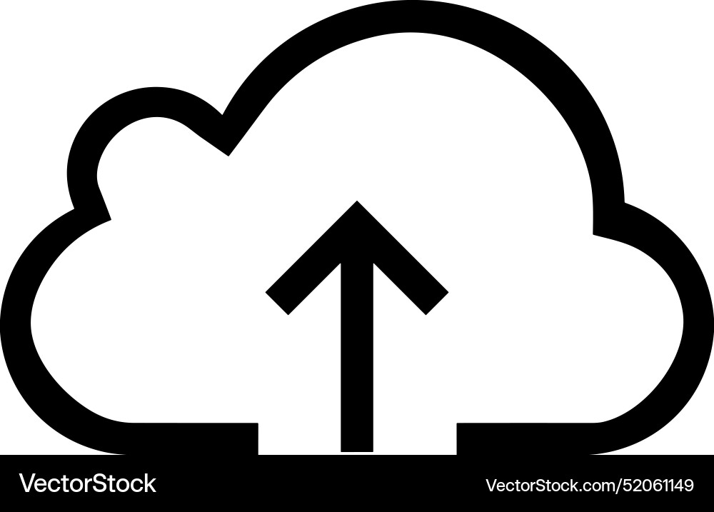 Upload outline icon symbol image Vector Image