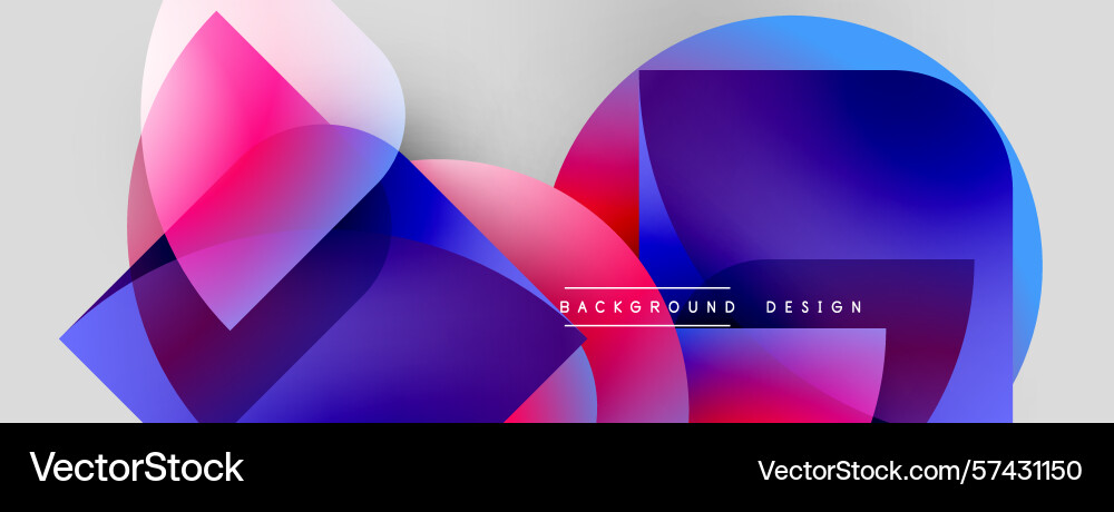Abstract shapes overlap creating vibrant pinks Abstract shapes overlap creating vibrant pinks Vector Image