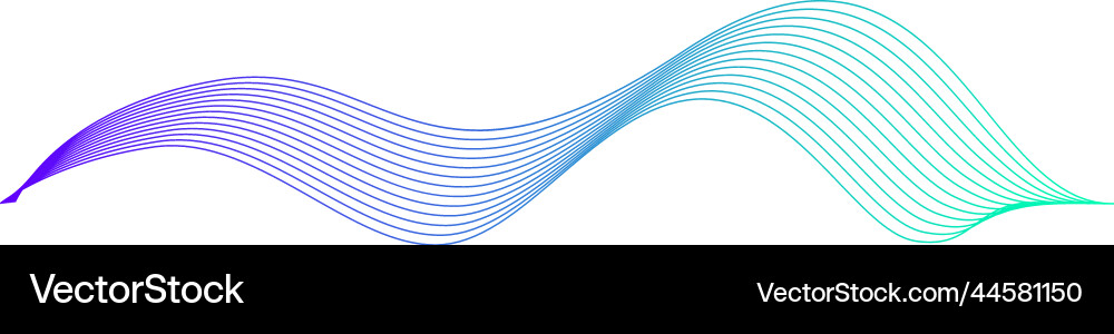 Color waveform abstract gradient shape volume Color waveform abstract gradient shape volume vector image