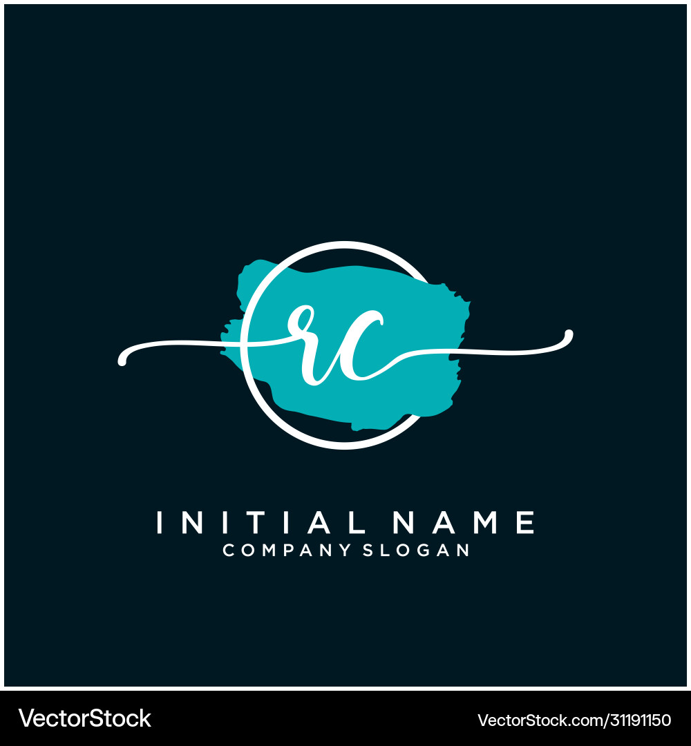 Elegant Initial Logo - Brush Script vector image