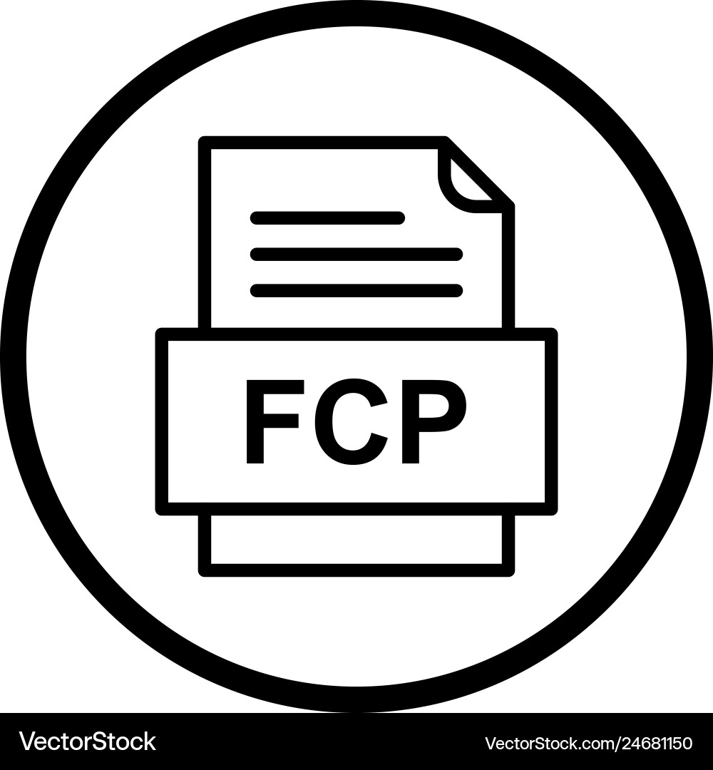 Fcp file document icon Vector Image