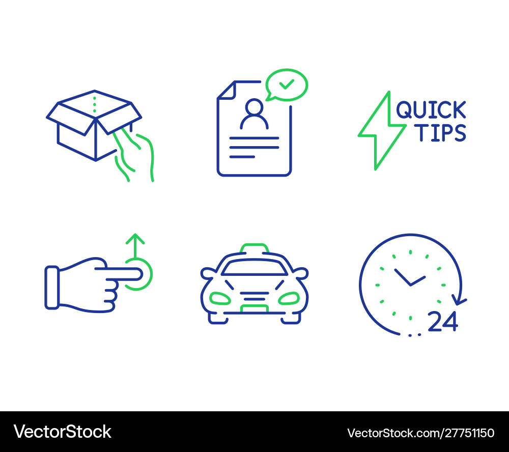 Quickstart guide drag drop and resume document Quickstart guide drag drop and resume document vector image