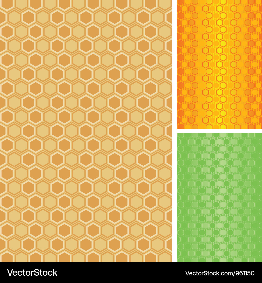 Retro Honeycomb Patterns Vector Image