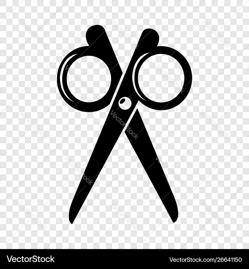 Scissors icon simple black style Vector Image