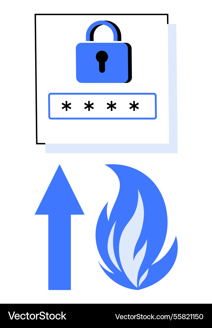 Secure password protection with data encryption Secure password protection with data encryption vector image