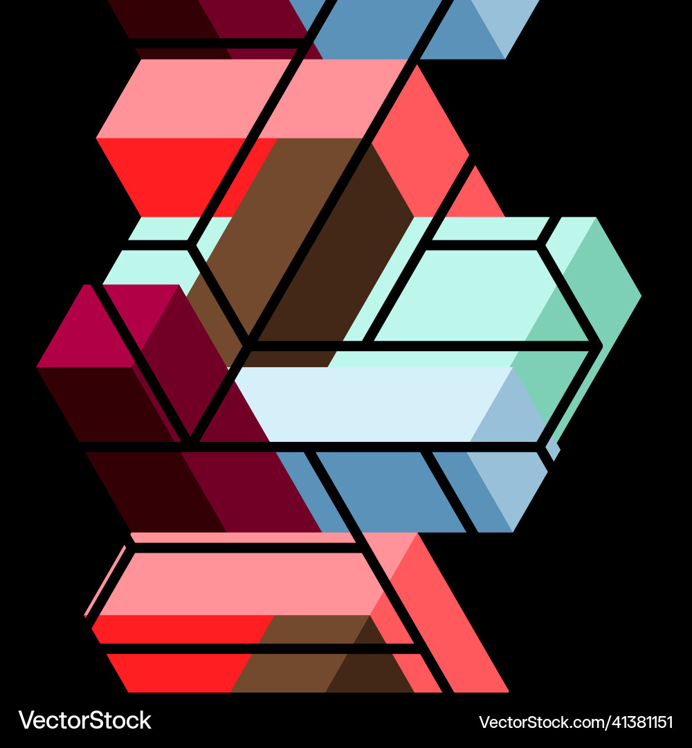 Abstract background 3d cubes cubic elements Abstract background 3d cubes cubic elements vector image