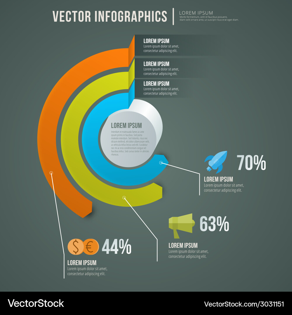 Abstract infographic flat design workflow layout vector image