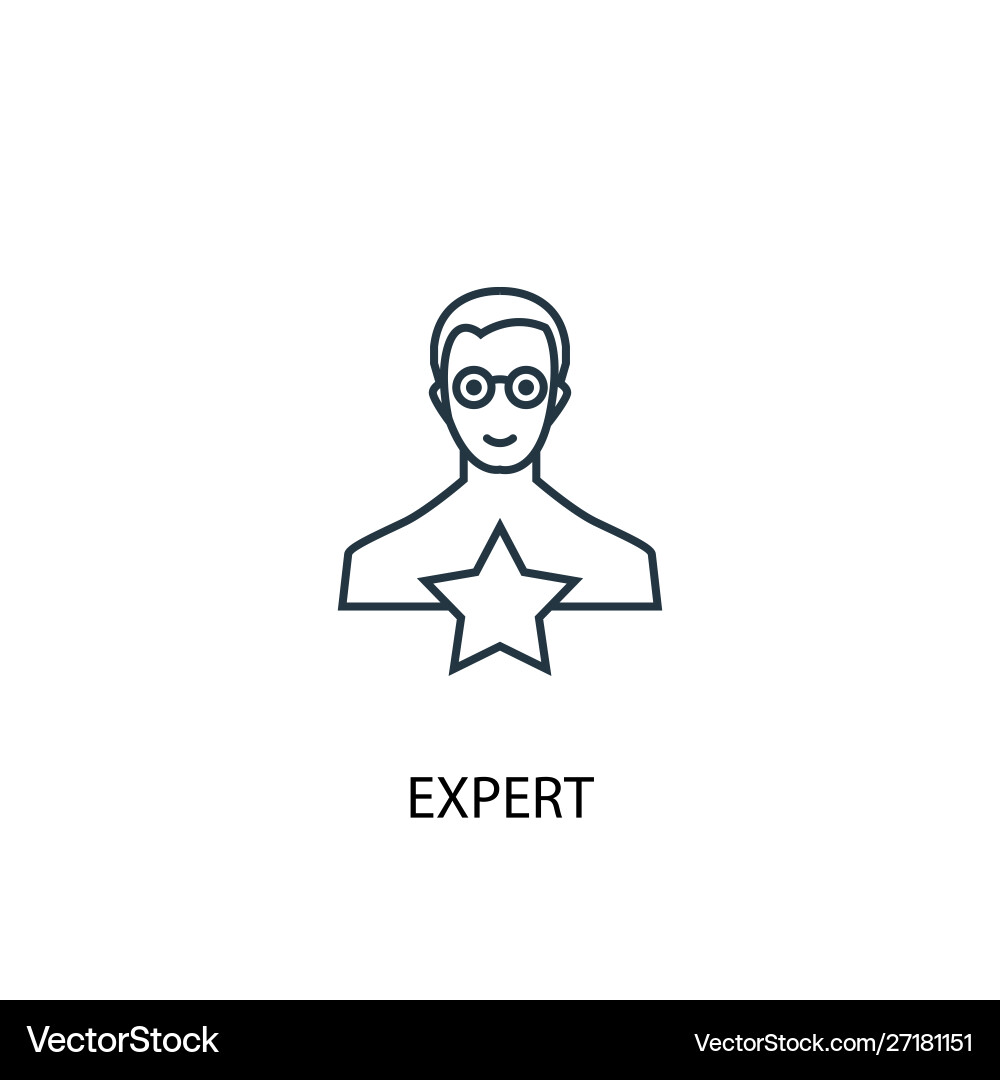 Expert concept line icon simple element Vector Image