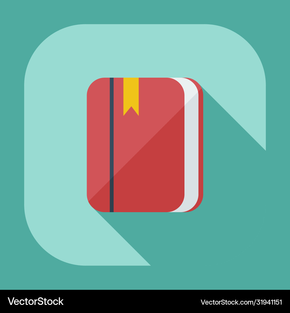 Flat modern design with shadow icon notebook Flat modern design with shadow icon notebook Vector Image