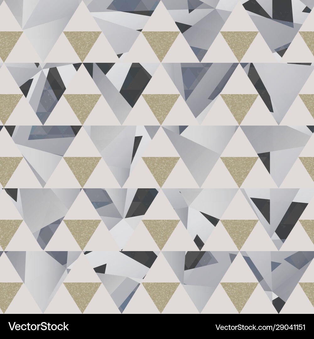 Geometric Gray Triangle Pattern vector image
